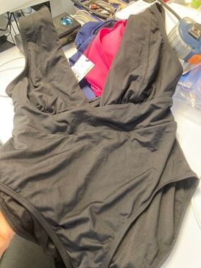 NWOT size S small Andie black bodysuit swim one piece